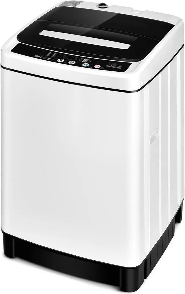 Main image of Costway Full-Automatic Washing Machine 1.5 Cu.Ft 11 LBS Washer & Dryer White