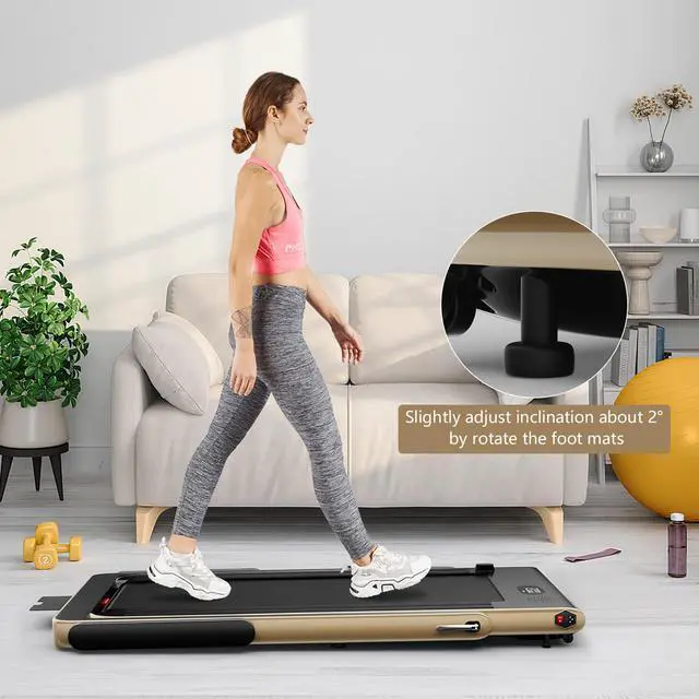 Alt view image 2 of 7 - 2.25HP 2 in 1 Treadmill W/APP Bluetooth Speaker Remote Control