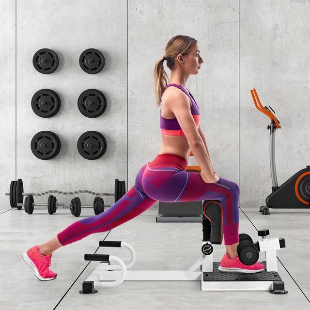Alt view image 2 of 7 - Goplus Multifunction  Squat Machine Hip Thrust Machine Sit up Exercise Set