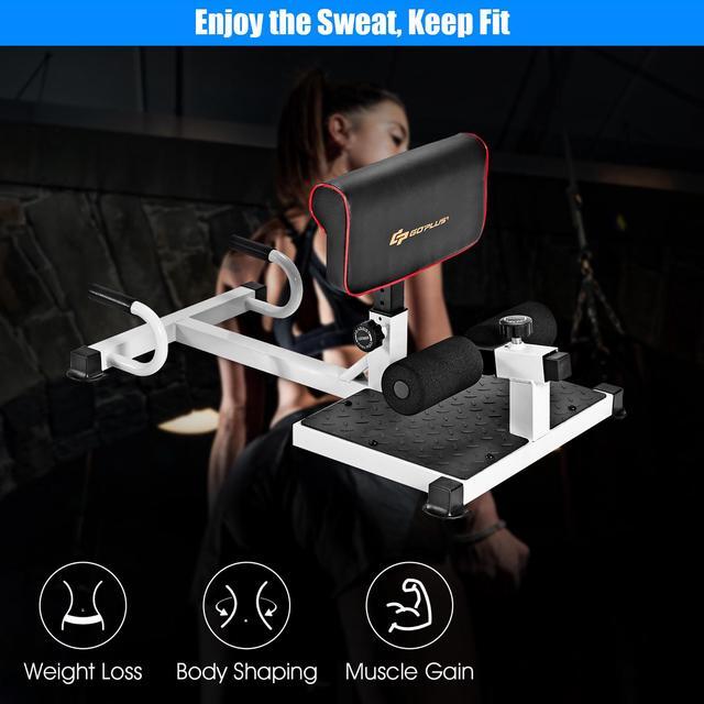 Alt view image 4 of 7 - Goplus Multifunction  Squat Machine Hip Thrust Machine Sit up Exercise Set