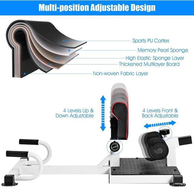 Alt view image 6 of 7 - Goplus Multifunction  Squat Machine Hip Thrust Machine Sit up Exercise Set