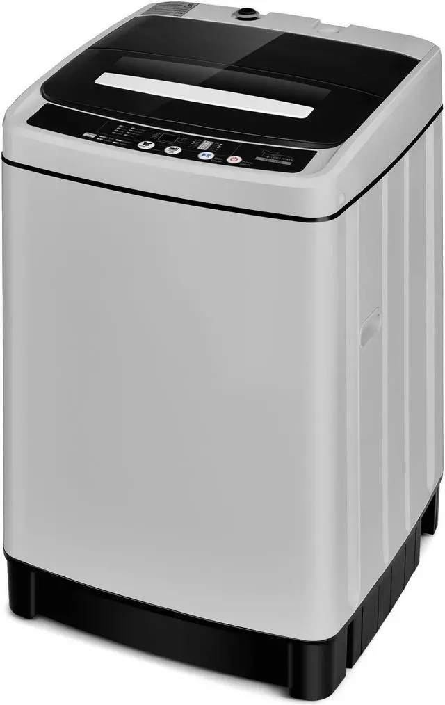 Main image of Costway Full-Automatic Washing Machine 1.5 Cu.Ft 11 LBS Washer & Dryer Grey