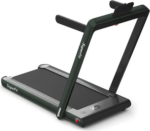 Alt view image 7 of 7 - 2.25HP 2 in 1 Jogging Machine Treadmill Dual Display W/Speaker Bluetooth
