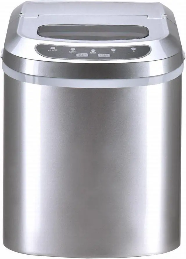 Alt view image 5 of 7 - Costway Silver Portable Compact Electric Ice Maker Machine Mini Cube 26lb/Day