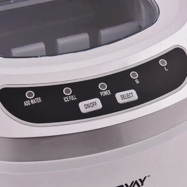 Alt view image 7 of 7 - Costway Silver Portable Compact Electric Ice Maker Machine Mini Cube 26lb/Day