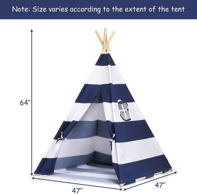Alt view image 3 of 7 - 5' Play Tent Teepee Children Playhouse Sleeping Dome Portable Carry Bag