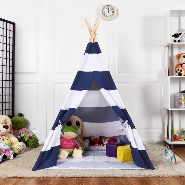 Alt view image 2 of 7 - 5' Play Tent Teepee Children Playhouse Sleeping Dome Portable Carry Bag