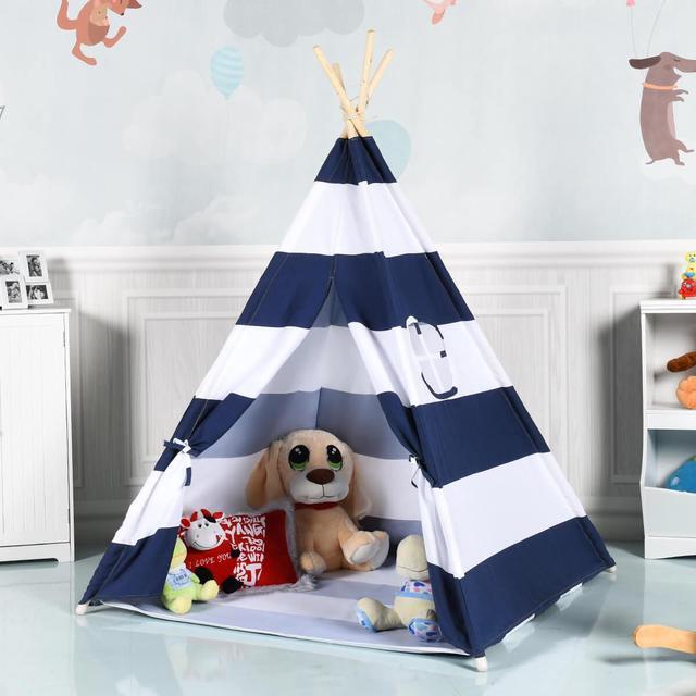 Alt view image 4 of 7 - 5' Play Tent Teepee Children Playhouse Sleeping Dome Portable Carry Bag