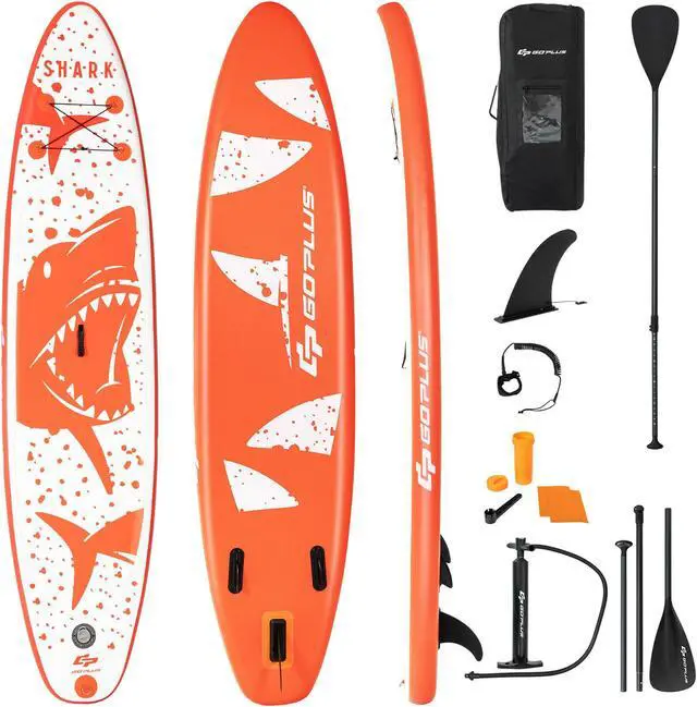 Main image of Goplus 10'5'' Inflatable Stand Up Paddle Board with Backpack Aluminum Paddle Pump