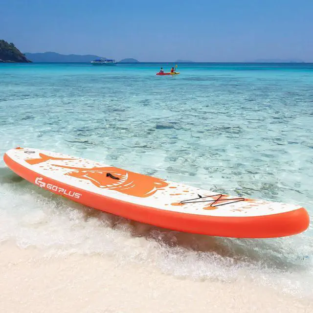 Alt view image 3 of 7 - Goplus 10'5'' Inflatable Stand Up Paddle Board with Backpack Aluminum Paddle Pump