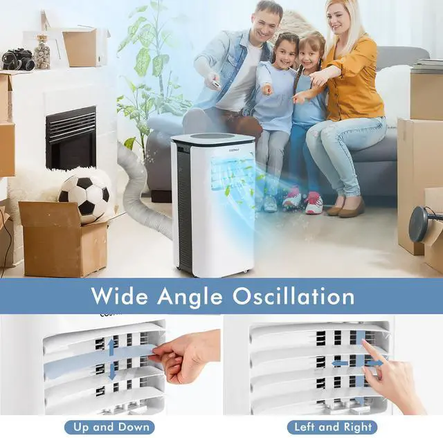 Alt view image 5 of 7 - Costway 6500 BTU (9000 BTU ASHRAE) Air Cooler 3 in 1 Portable Air Conditioner w/Fan & Dehumidifier