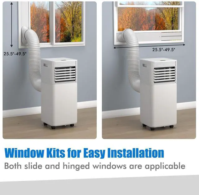 Alt view image 2 of 7 - Costway 5000 BTU 8000 BTU ASHRAE Portable Air Conditioner 3-in-1 Air Cooler w/Dehumidifier & Fan Mode White