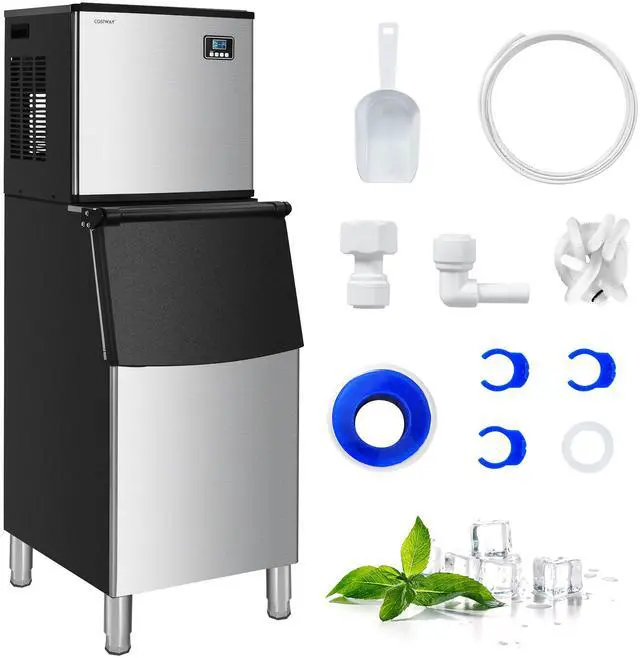 Main image of Costway Split Commercial Ice Maker 353LBS/24H Ice Machine w/ 198 LBS Storage Bin