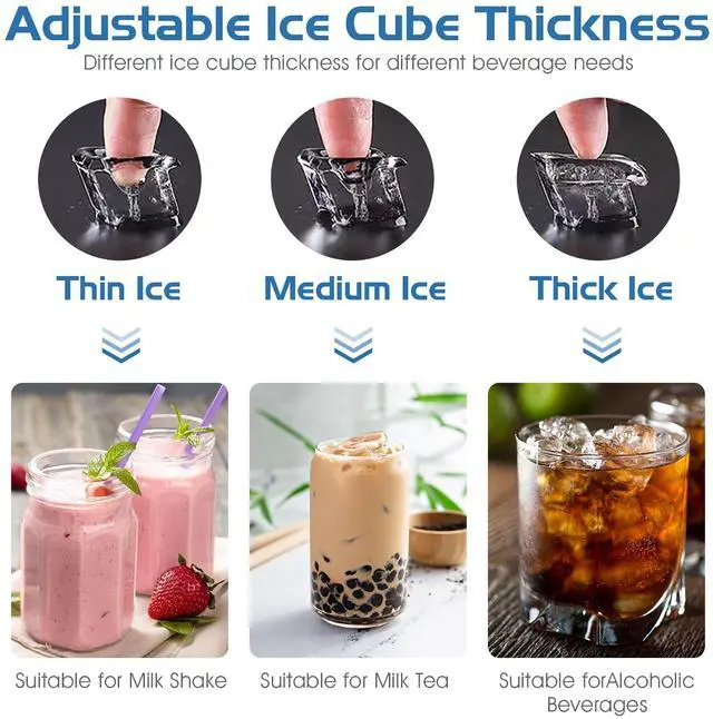 Alt view image 7 of 7 - Costway Split Commercial Ice Maker 353LBS/24H Ice Machine w/ 198 LBS Storage Bin