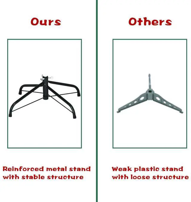 Alt view image 7 of 7 - Costway 4Ft Pre-Lit Fiber Optic PVC Christmas Tree Metal Holiday