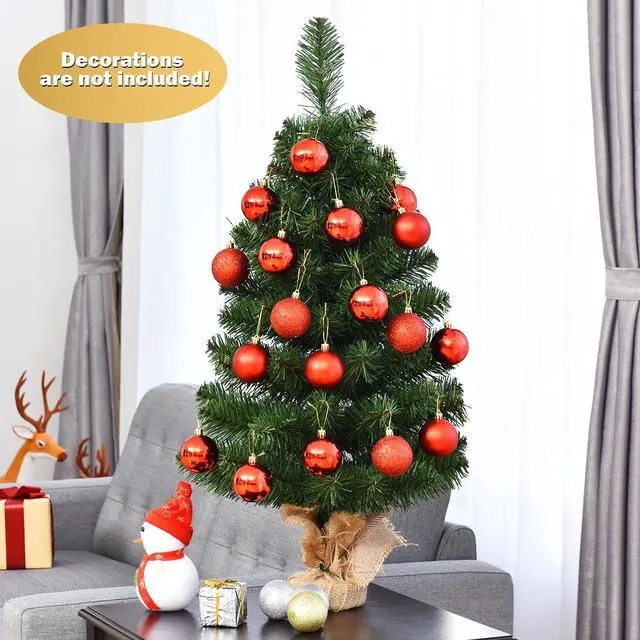 Alt view image 4 of 7 - Costway 3Ft Artificial PVC Christmas Tree Tabletop Season Decoration