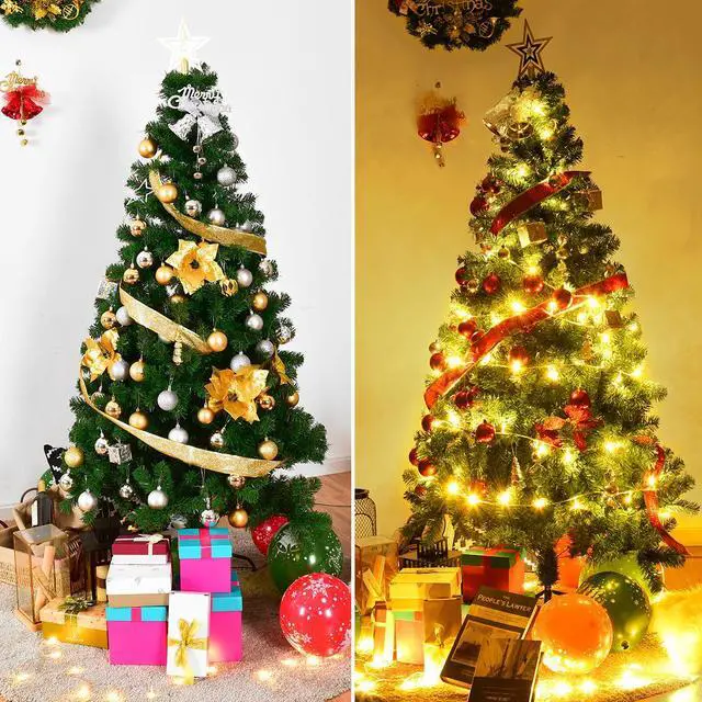 Alt view image 5 of 7 - Costway 6Ft Artificial PVC Christmas Tree W/Stand Holiday Season Indoor Outdoor Green