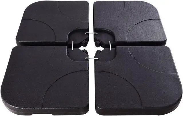 Main image of 20" Patio Offset Umbrella Base Stand Weights Sand Water Filled Base Plate Set