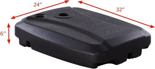 Alt view image 5 of 7 - 60L Universal Offset Patio Umbrella Base Plastic Weighted Fill Water Sand Wheel