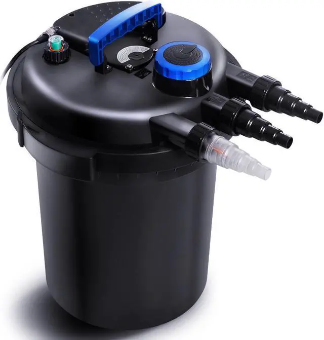 Alt view image 7 of 7 - Pond Pressure Bio Filter 4000GAL W/ 13W UV Sterilizer Light 10000L Koi Water