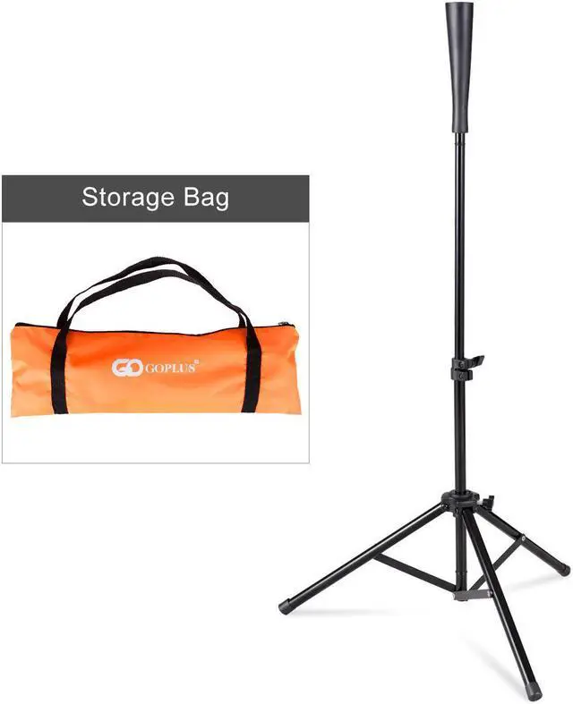 Alt view image 2 of 7 - Goplus Baseball Softball Batting Tee Tripod Training Height Adjustable 28" - 44"