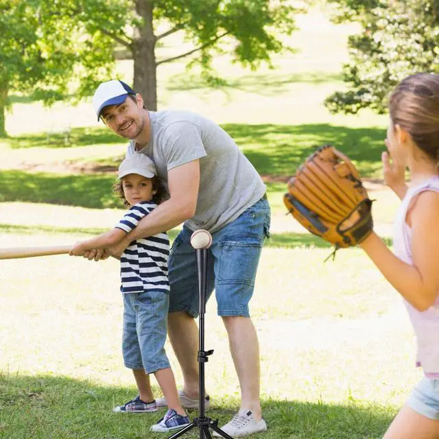 Alt view image 7 of 7 - Goplus Baseball Softball Batting Tee Tripod Training Height Adjustable 28" - 44"