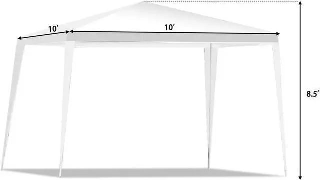 Alt view image 4 of 7 - Wedding Party Event Tent Outdoor Canopy 10'x10' Gazebo Pavilion Cater Heavy Duty