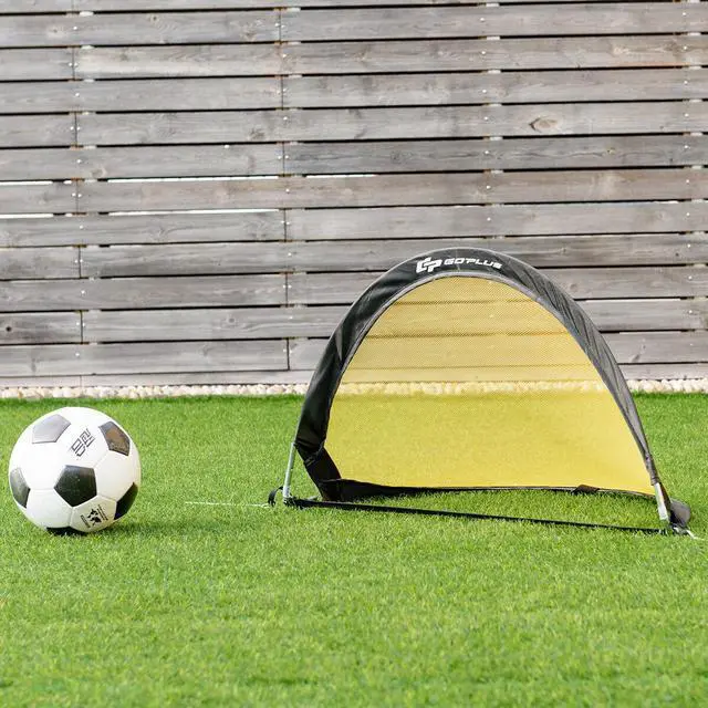 Alt view image 5 of 7 - Set of 2 Portable Pop-Up Soccer Goals 6' 4' 2.5' for Backyard w bag and 2 stakes