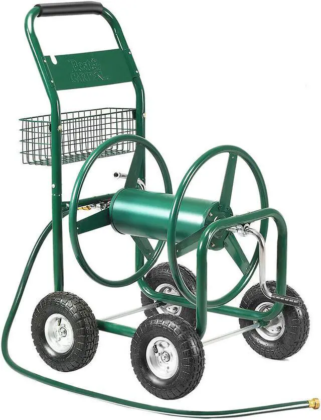 Main image of Garden Water Hose Reel Cart Holds 350ft of 5/8" Hose Outdoor Yard Planting Green