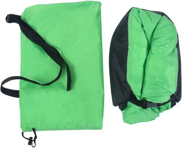 Alt view image 2 of 7 - Outdoor Portable Lazy Inflatable Sleeping Camping Bed Green