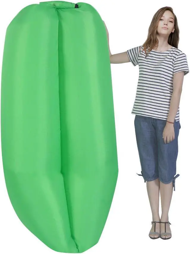 Main image of Outdoor Portable Lazy Inflatable Sleeping Camping Bed Green