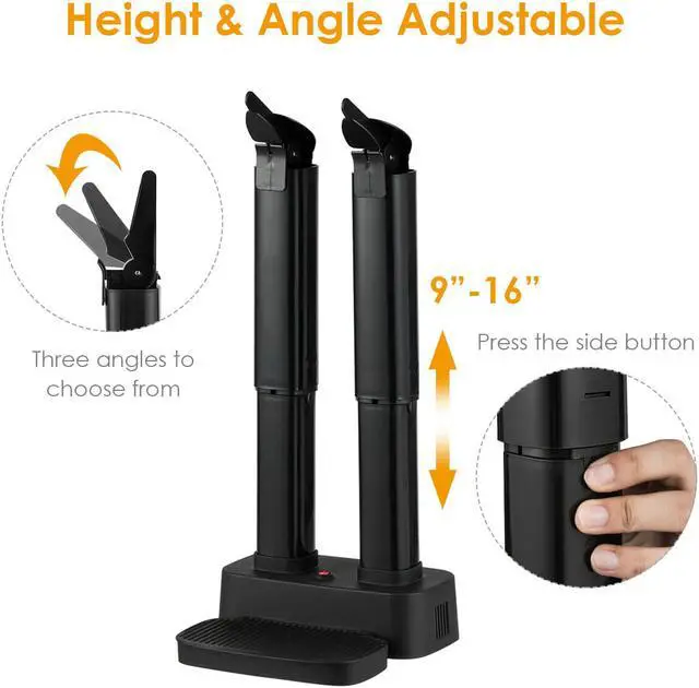 Alt view image 5 of 7 - 2-Shoe Electric Shoe Dryer Warmer Portable Adjustable Boots Socks Gloves Helmets