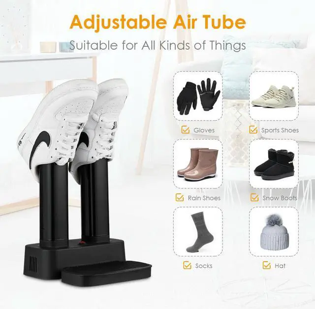 Alt view image 4 of 7 - 2-Shoe Electric Shoe Dryer Warmer Portable Adjustable Boots Socks Gloves Helmets