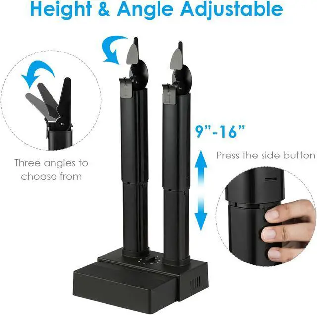 Alt view image 3 of 7 - 2-Shoe Electric Shoe Dryer Warmer Portable Adjustable Boots Socks Gloves W/Timer