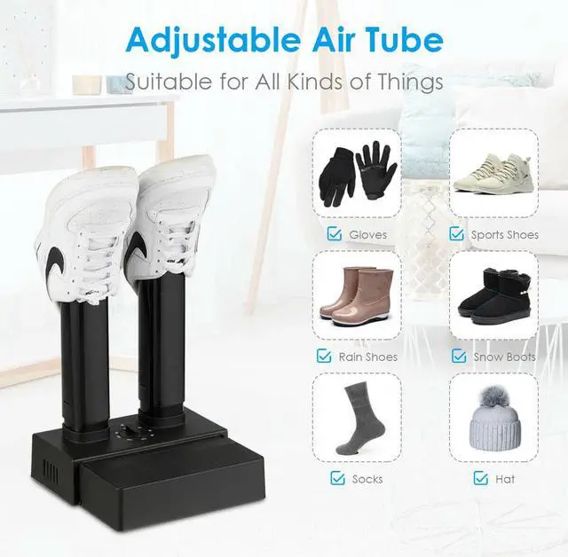 Alt view image 6 of 7 - 2-Shoe Electric Shoe Dryer Warmer Portable Adjustable Boots Socks Gloves W/Timer