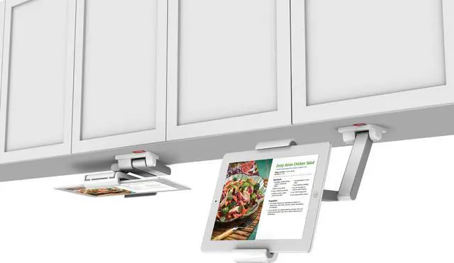 Alt view image 2 of 5 - Barkan Full Motion Wall & Cabinet Mount for Tablet