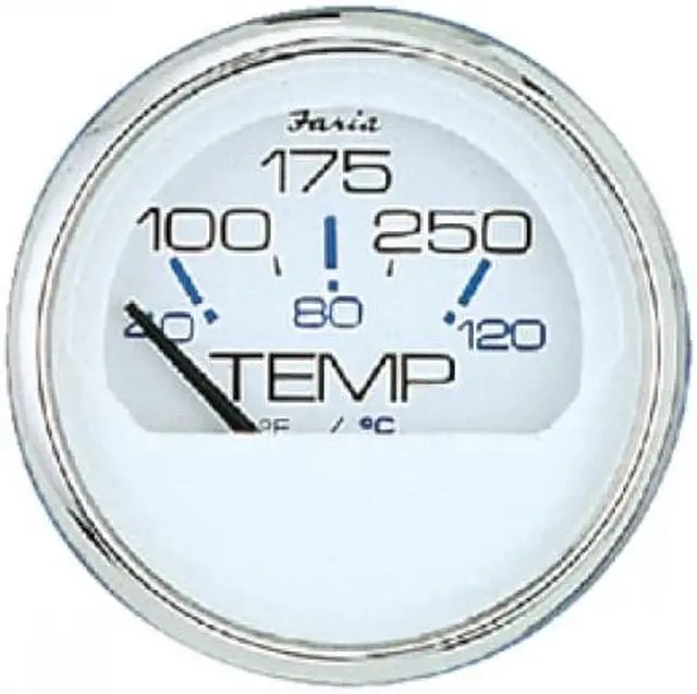 Alt view image 5 of 14 - FARIA BEEDE INSTRUMENTS 13804 Faria 2" Water Temperature Gauge (100-250F) - Chesapeake White SS