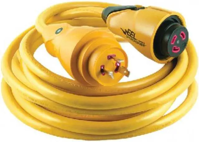Main image of Marinco CS30-12 EEL 30A 125V Shore Power Cordset - 12' - Yellow