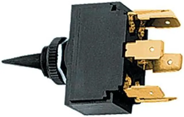 Alt view image 2 of 4 - HUBBELL WIRING DEVICE-KELLEMS M223SP Marine Toggle Switch, DPDT, 6 Connections,