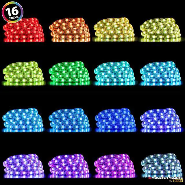 Alt view image 6 of 9 - QUAD STRIP Home Theater TV LED Backlight Kit - OTB04