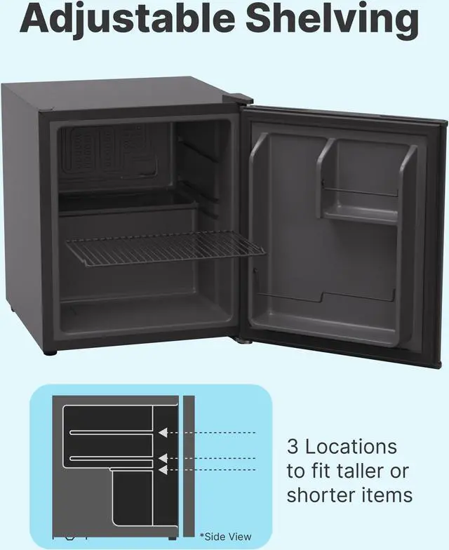 Alt view image 6 of 10 - Husky Mini Fridge 1.5-cu ft Mini Fridge (Black)