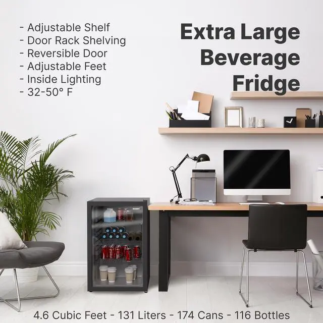 Alt view image 3 of 10 - Husky Freestanding OSFG023-BXL 21 cu. ft. Undercounter Refrigerator
