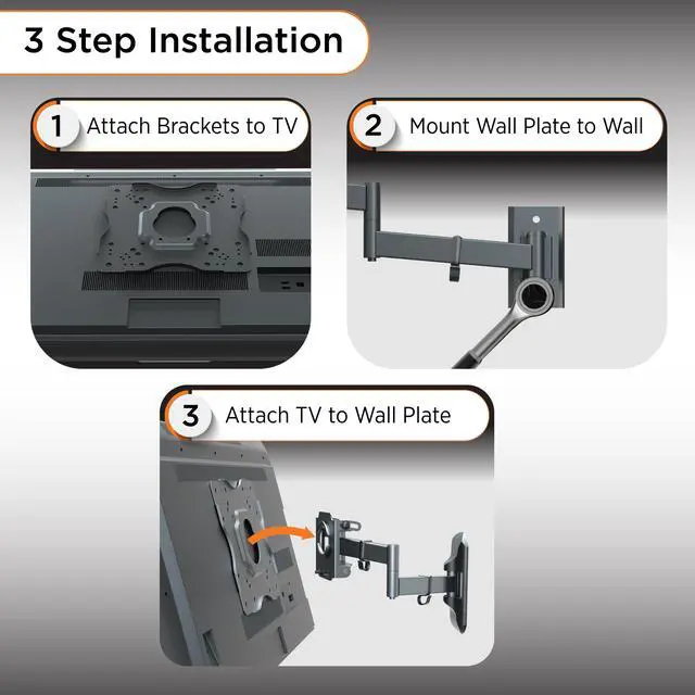 Alt view image 3 of 4 - ProMounts Full Motion TV Wall Mount | For TVs 17" - 42"