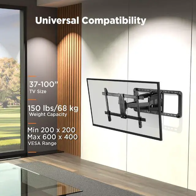 Alt view image 4 of 7 - ProMounts Premium Full Motion TV Wall Mount | For TVs 37" - 100"