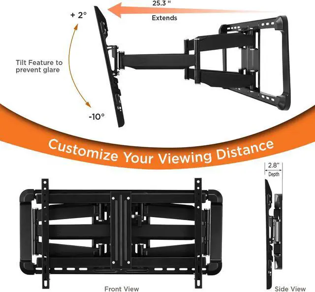 Alt view image 5 of 7 - ProMounts Premium Full Motion TV Wall Mount | For TVs 37" - 100"