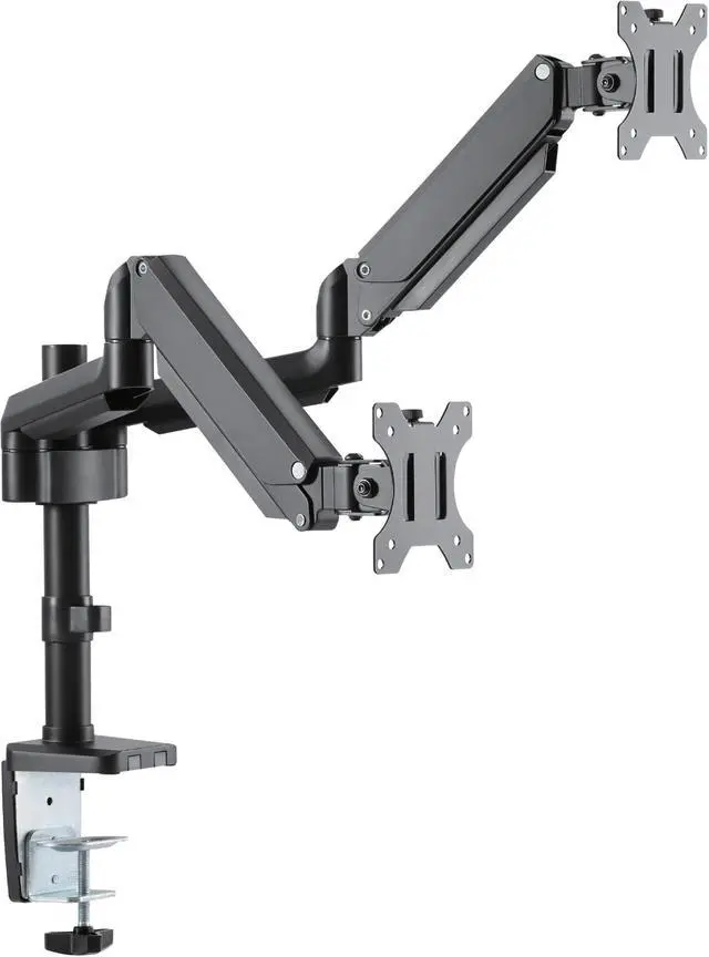 Alt view image 5 of 7 - Gas Spring Dual Monitor Arm Desk Mount 13 in to 32 in.