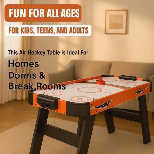 Alt view image 3 of 6 - ProMounts Full-Size Air Hockey Table  Durable, Compact & Easy to Assemble for Game Room Fun (GS-AT-5193)