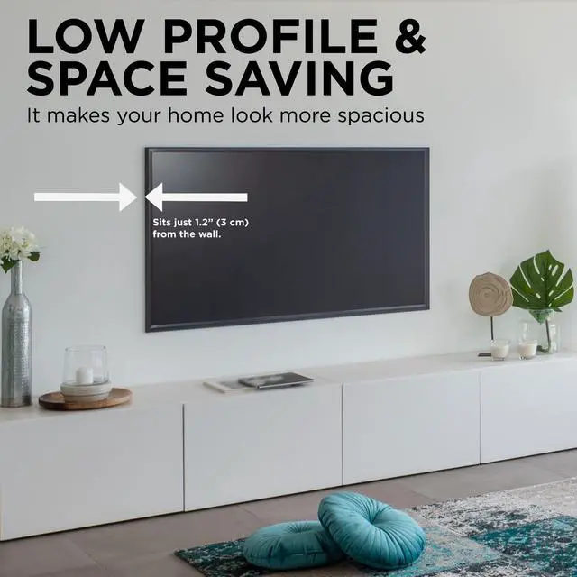 Alt view image 5 of 7 - ProMounts Ultra Slim Flat / Fixed TV Wall Mount  60-110, Up to 165 lb Capacity, 1.2 Profile