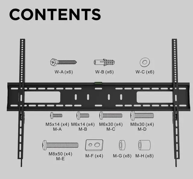 Alt view image 6 of 7 - ProMounts Ultra Slim Flat / Fixed TV Wall Mount  60-110, Up to 165 lb Capacity, 1.2 Profile