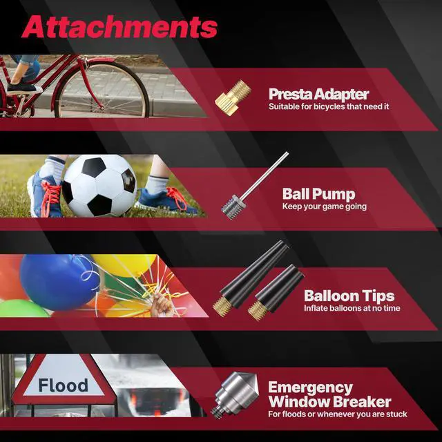 Alt view image 2 of 7 - ONE 150 PSI Portable Tire Inflator 5200 mAh / 7.4 V Battery, Digital LCD, Auto Shut-Off